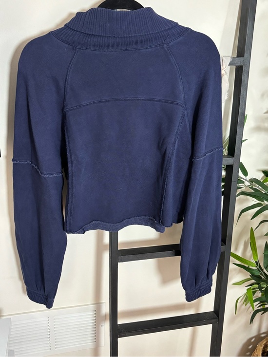 aerie Tops - aerie Navy Cropped Funnel-Neck Pullover